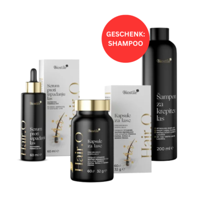Hair.O Set gegen Haarausfall – Kapseln, Serum & Shampoo